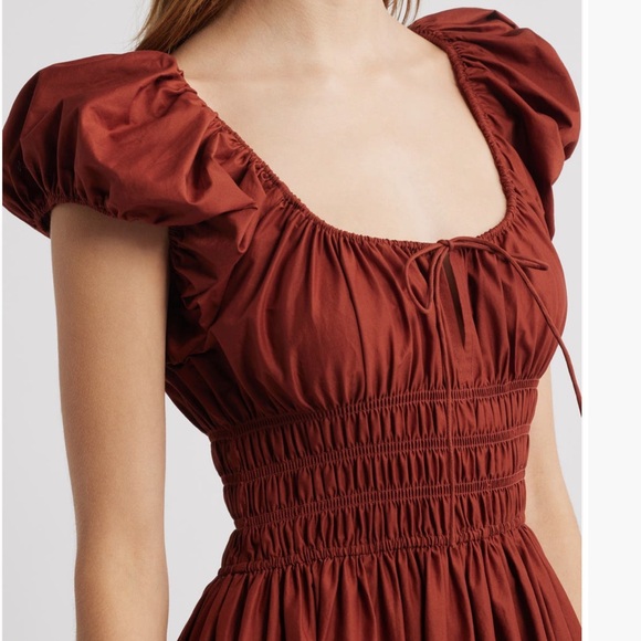 NWT DOEN Quin organic cotton poplin maxi dress in amberwood XL - Picture 3 of 9